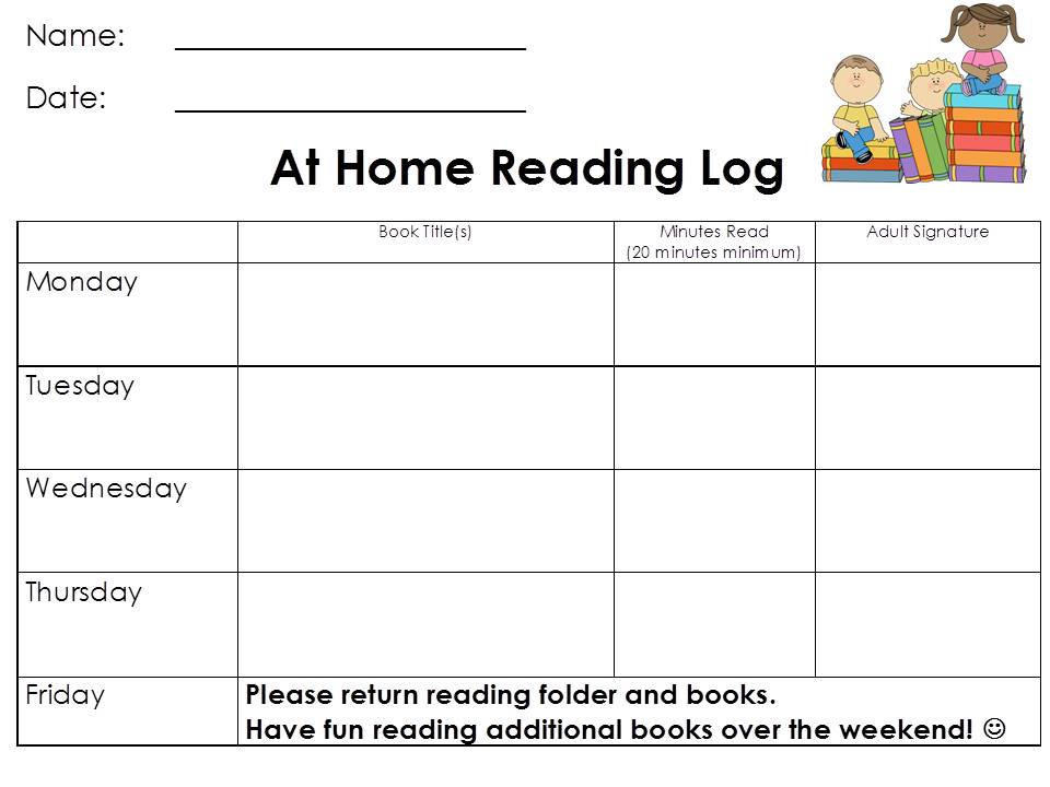 weekly reading log